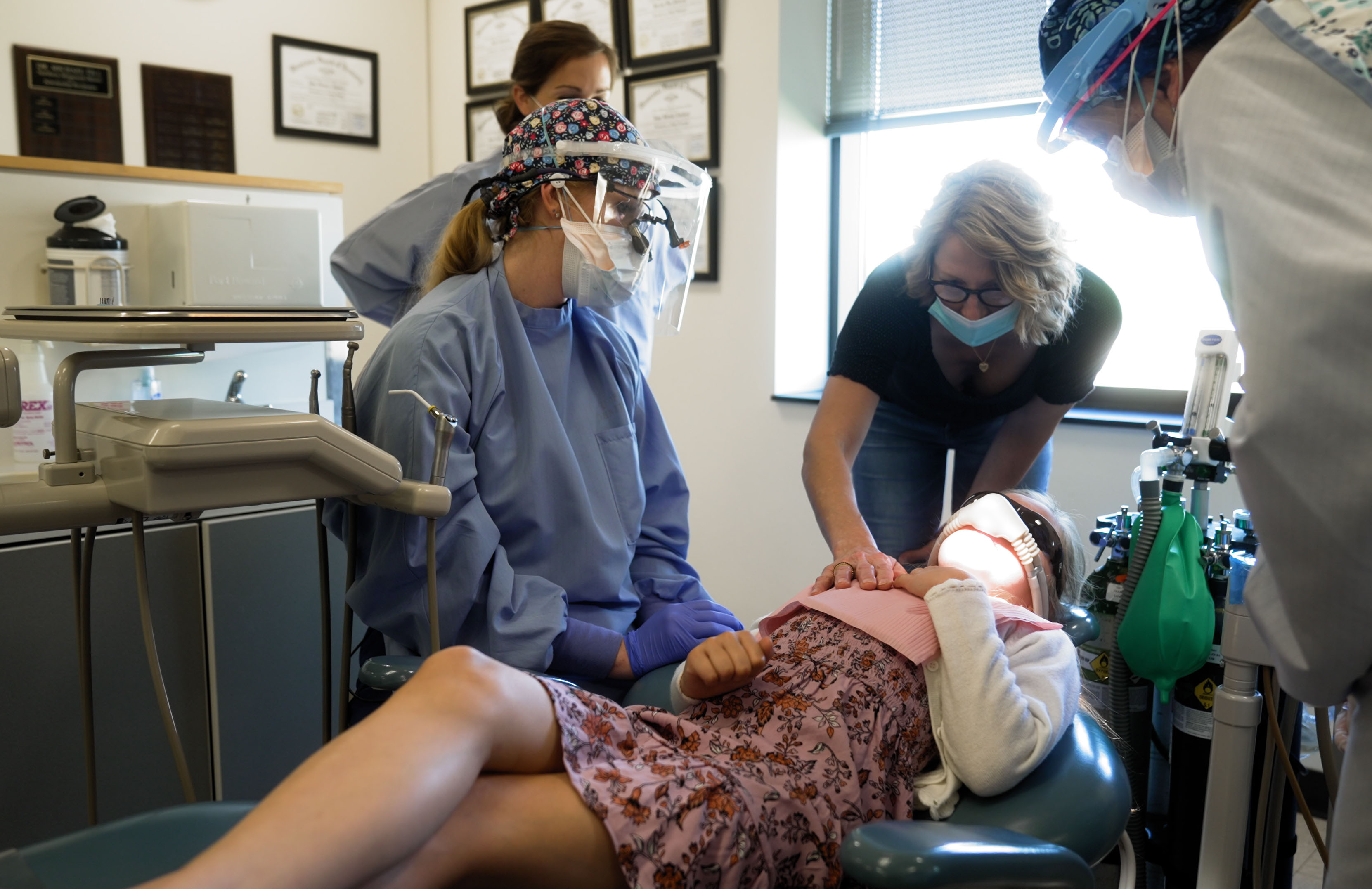 Hibbing Community College Clinic dentists treat a patient